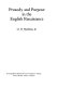 Prosody and purpose in the English renaissance / O.B. Hardison, Jr.