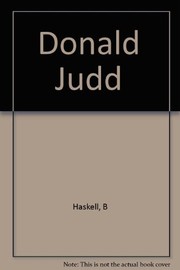 Donald Judd / Barbara Haskell.
