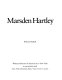 Marsden Hartley / Barbara Haskell.