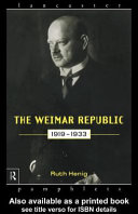 The Weimar Republic, 1919-1933