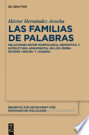 Las familias de palabras : relaciones entre morfologia, semantica y estructura argumental en las raices "dec(ir)" y "sag(en)" /