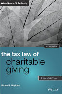 The tax law of charitable giving / Bruce R. Hopkins.