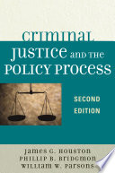 Criminal justice and the policy process /