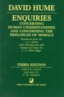 Enquiries concerning human understanding and concerning the principles of morals /