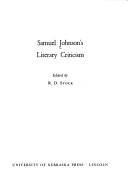 Samuel Johnson's literary criticism /