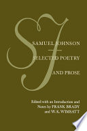 Selected poetry and prose [of] Samuel Johnson /