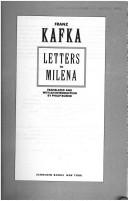 Letters to Milena / Franz Kafka ; translated and with an introduction by Philip Boehm.