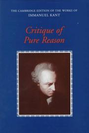 Critique of pure reason /