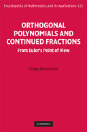 Orthogonal polynomials and continued fractions : from Euler's point of view /