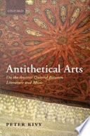 Antithetical arts : on the ancient quarrel between literature and music /