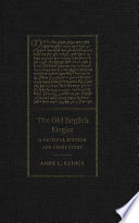 The Old English elegies : a critical edition and genre study / Anne L. Klinck.