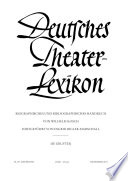 Deutsches Theater-Lexikon. biographisches und bibliographisches Handbuch /