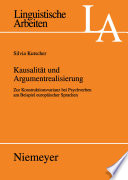 Kausalität und Argumentrealisierung : zur Konstruktionsvarianz bei Psychverben am Beispiel europäischer Sprachen /