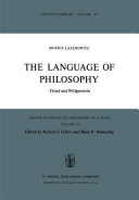 The language of philosophy : Freud and Wittgenstein / Morris Lazerowitz.