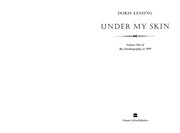 Under my skin / Doris Lessing.