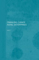Financing China's rural enterprises / Jun Li.