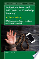 Professional power and skill use in the 'knowledge economy' : a class analysis /