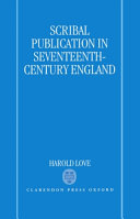 Scribal publication in Seventeenth-Century England /