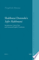 Shabbatai Donnolo's Sefer ḥakhmoni : introduction, critical text, and annotated English translation /
