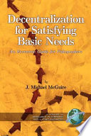 Decentralization for satisfying basic needs : an economic guide for policymakers /