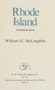 Rhode Island : a Bicentennial history /