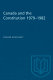 Canada and the constitution, 1979-1982 : patriation and the charter of rights /