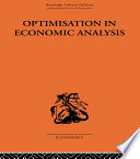 Optimisation in economic analysis /