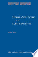 Clausal architecture and subject positions : impersonal constructions in the Germanic languages /