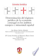 Determinacion del regimen juridico de la economia conyugal en los ambitos europeo e intraestatal espanol /