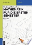 Mathematik fur die ersten semester /