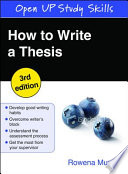 How to write a thesis