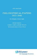 Philosophical papers, 1913-1946 /