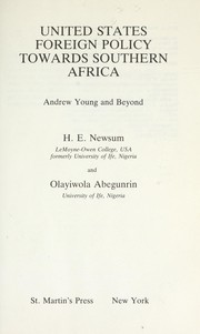 United States foreign policy towards southern Africa : Andrew Young and beyond /