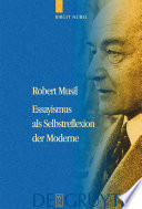 Robert Musil : Essayismus als Selbstreflexion der Moderne / Birgit Nübel.