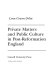 Private matters and public culture in post-Reformation England /