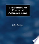 Dictionary of financial abbreviations /