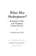 What was Shakespeare? : Renaissance plays and changing critical practice /