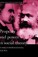 Property and power in social theory : a study in intellectual rivalry / Dick Pels.