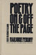 Poetry on & off the page : essays for emergent occasions / Marjorie Perloff.