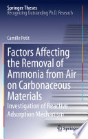 Factors affecting the removal of ammonia from air on carbonaceous materials : investigation of reactive adsorption mechanism / Camille Petit.