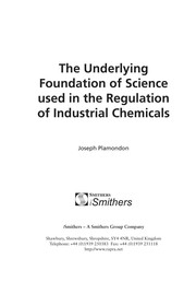 Underlying foundation of science used in the regulation of industrial chemicals /