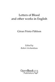 Letters of blood and other works in English