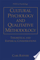 Cultural psychology and qualitative methodology : theoretical and empirical considerations /