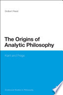 Origins of analytic philosophy : Kant and Frege /
