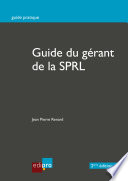 Le guide du gerant de la SPRL / Jean Pierre Renard.