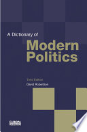 A dictionary of modern politics /