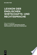 Lexikon der englischen Wirtschafts- und Rechtssprache.