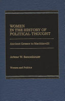 Women in the history of political thought : ancient Greece to Machiavelli /