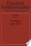 Predigten, 1809-1815 /