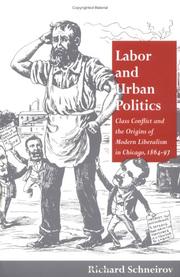 Labor and urban politics : class conflict and the origins of modern liberalism in Chicago, 1864-97 / Richard Schneirov.